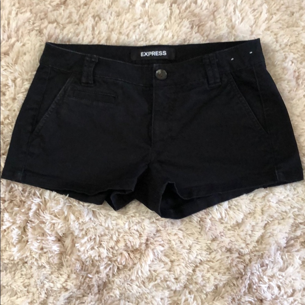 Express Low Rise Black Shorts